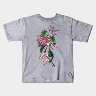 Hoya carnosa Krimson Queen in bloom Kids T-Shirt